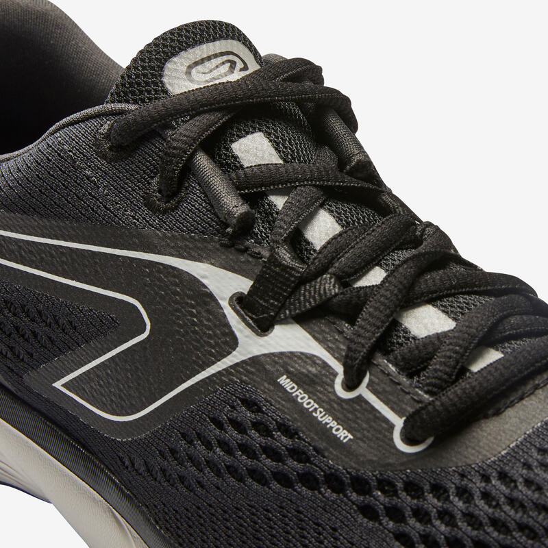 RUN SUPPORT MEN'S RUNNING SHOES - BLACK - Decathlon