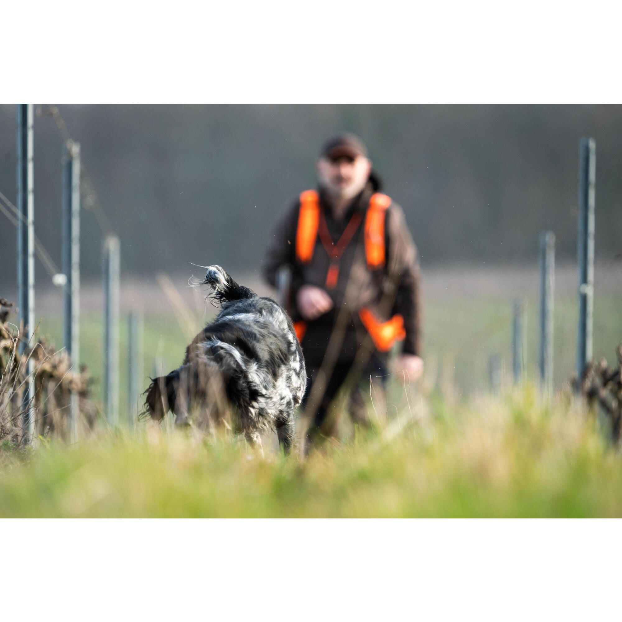 Men's 920 brown and fluorescent hunting vest