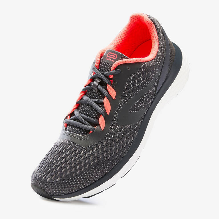 KALENJI RUN SUPPORT WOMEN'S RUNNING SHOES - DARK GREY