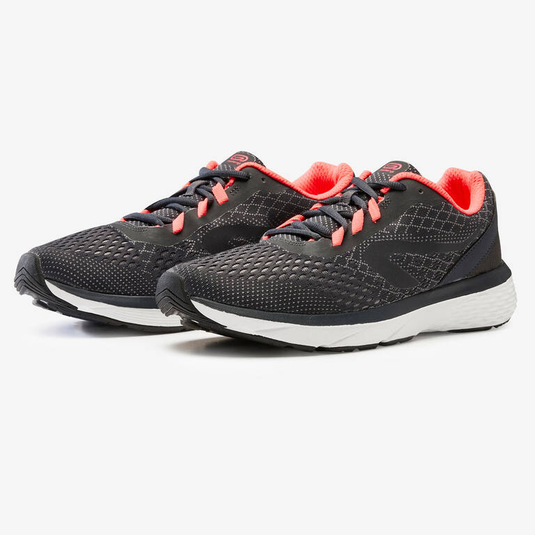 KALENJI RUN SUPPORT WOMEN'S RUNNING SHOES - DARK GREY