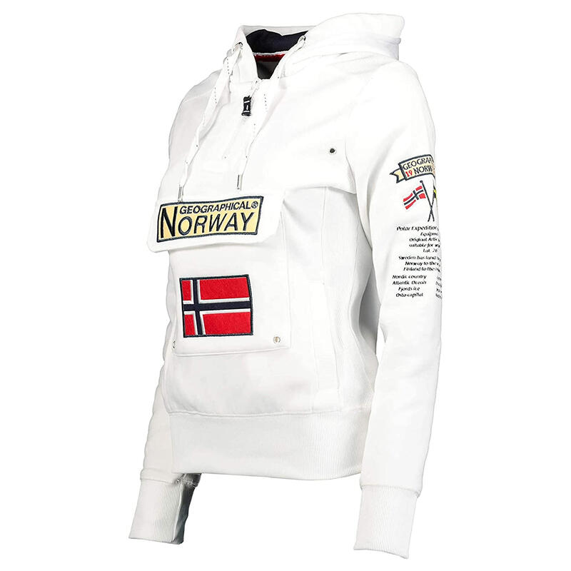 Sudadera Norway Mujer de Montaña y Trekking Gymclass Blanca