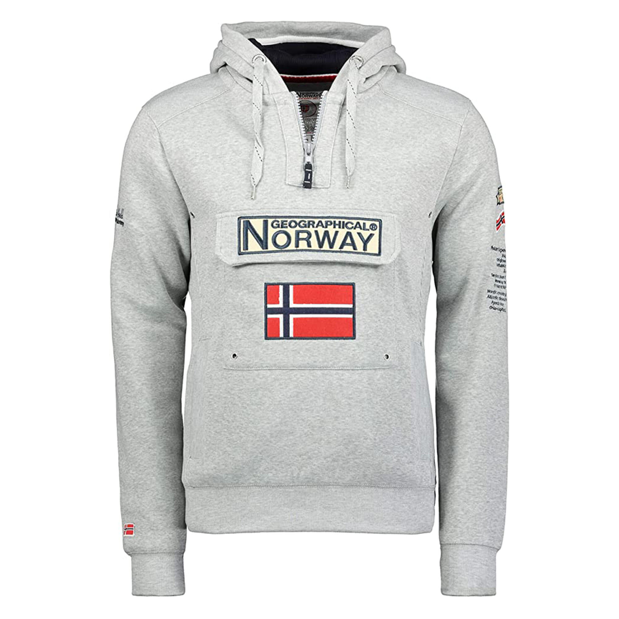 Sudadera Norway Ni os Monta a y Trekking Gymclass Gris Capucha