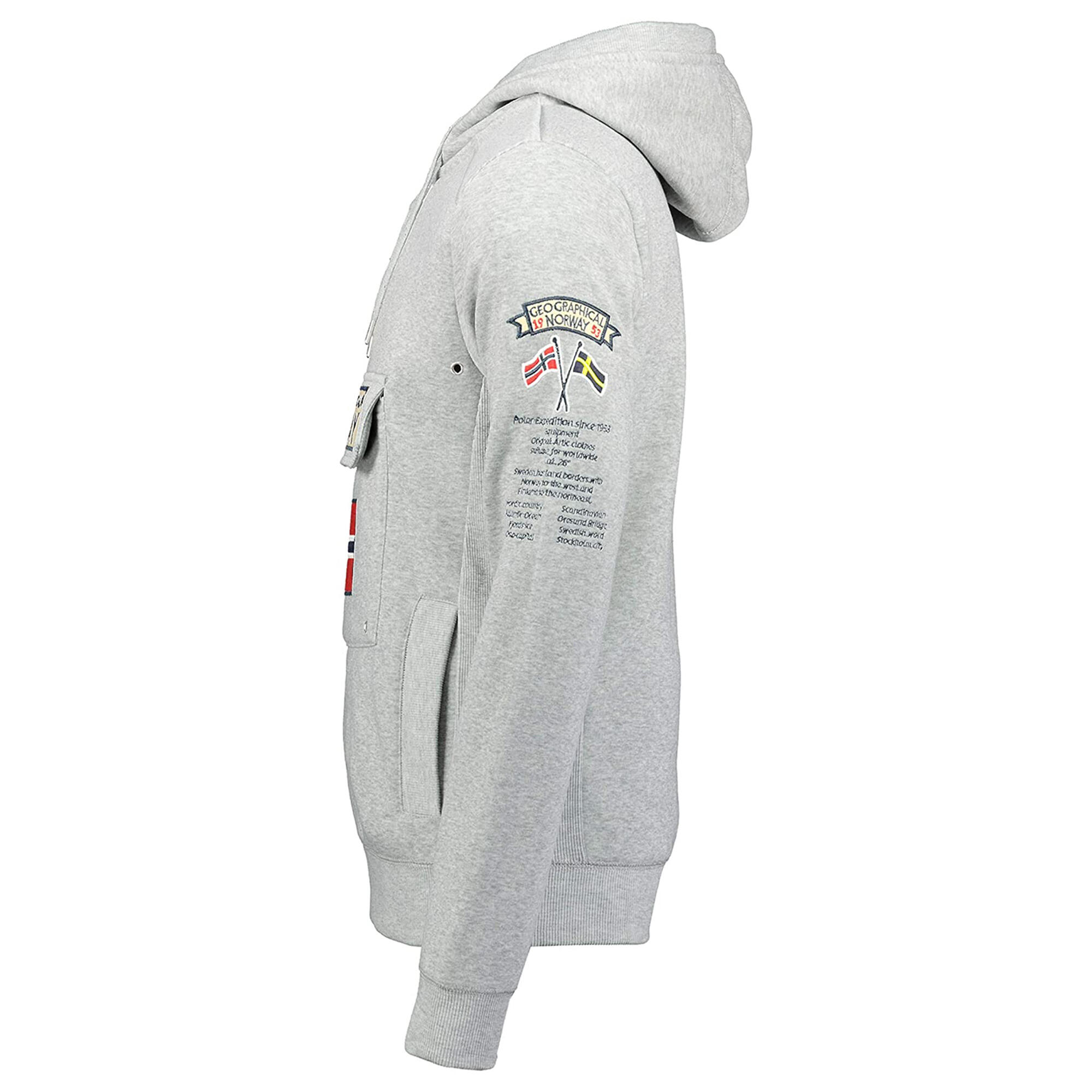 Sudadera Norway Ni os Monta a y Trekking Gymclass Gris Capucha