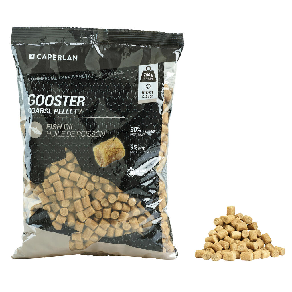 Gooster pelety Coarse 8 mm/0,7 kg na lov kaprov na plávanú