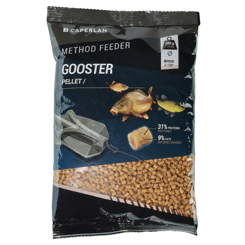 Gooster pellet feeder 4mm pour la pêche au method feeder.