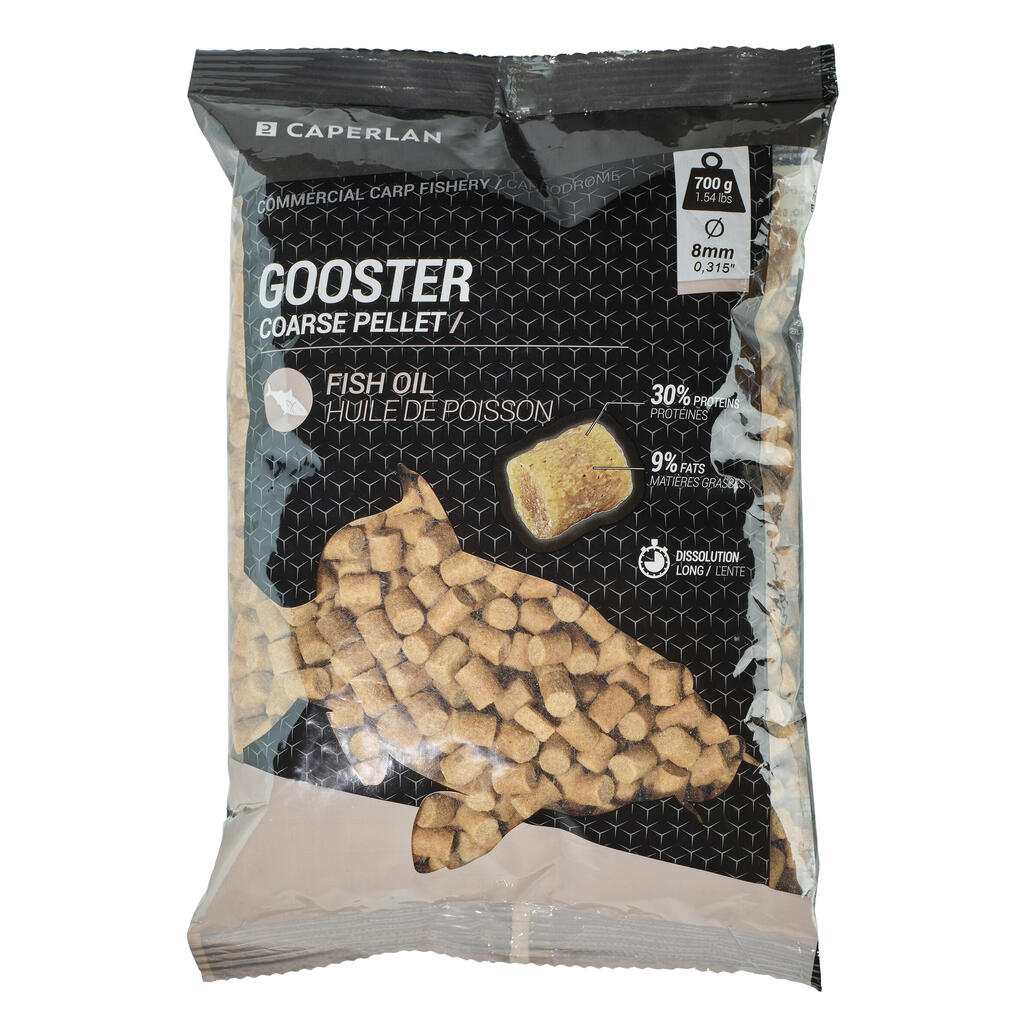 Gooster pelety Coarse 8 mm/0,7 kg na lov kaprov na plávanú