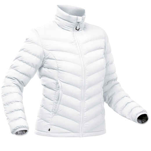 
      Daunenjacke Damen Komfort bis -10 °C Bergtrekking - MT500 hellgrau 
  