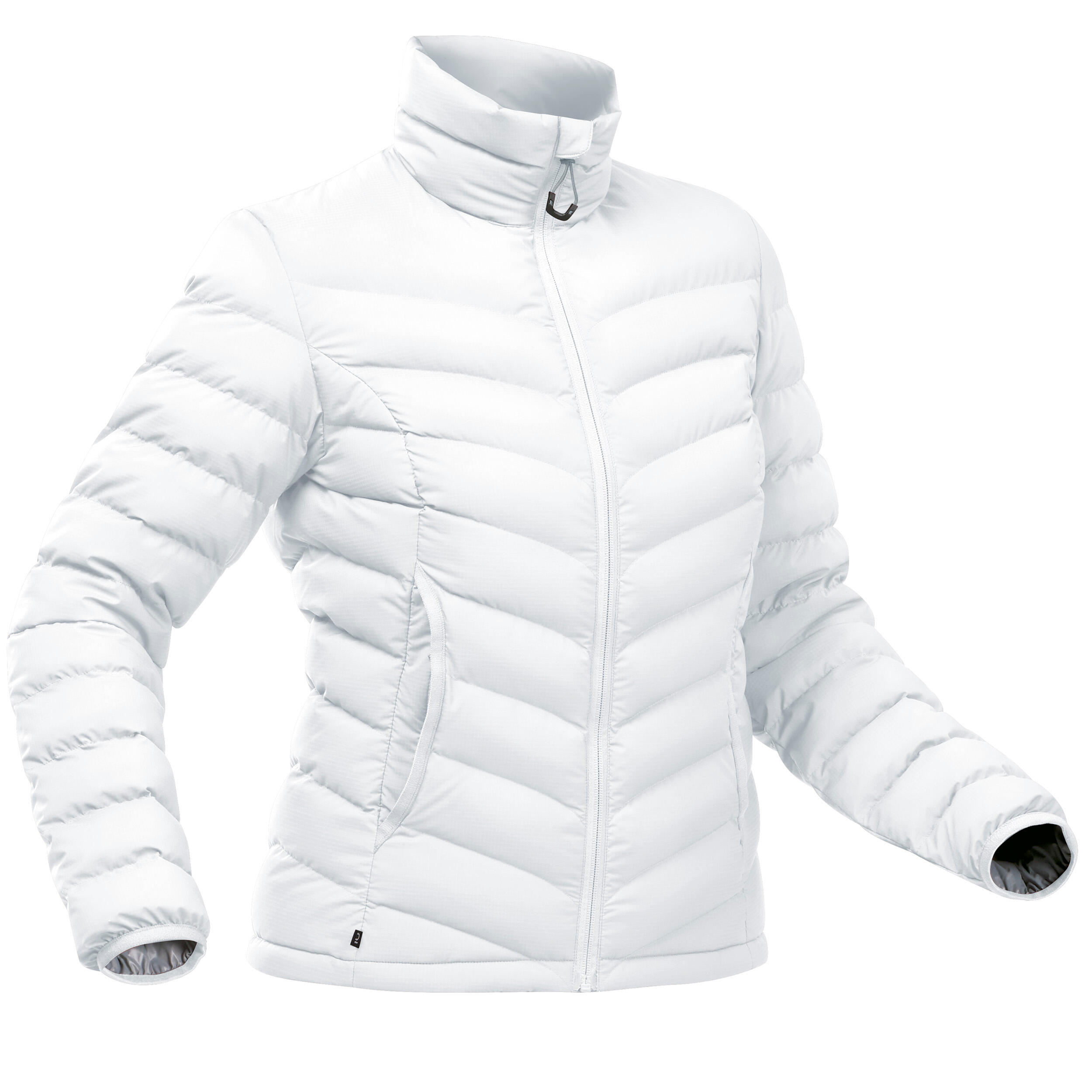 FORCLAZ WOMEN’S MOUNTAIN TREKKING DOWN JACKET - MT500 -10°C - LIGHT GREY