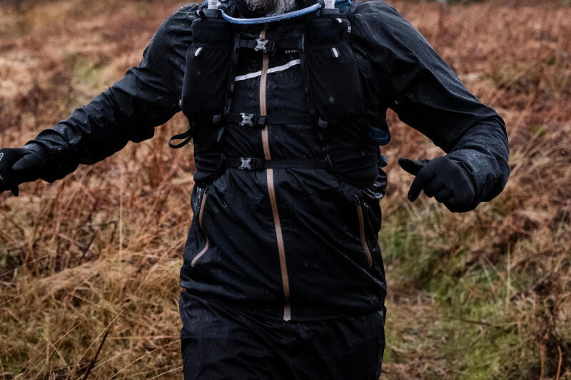 Spodnie do biegania w terenie przeciwdeszczowe męskie Evadict