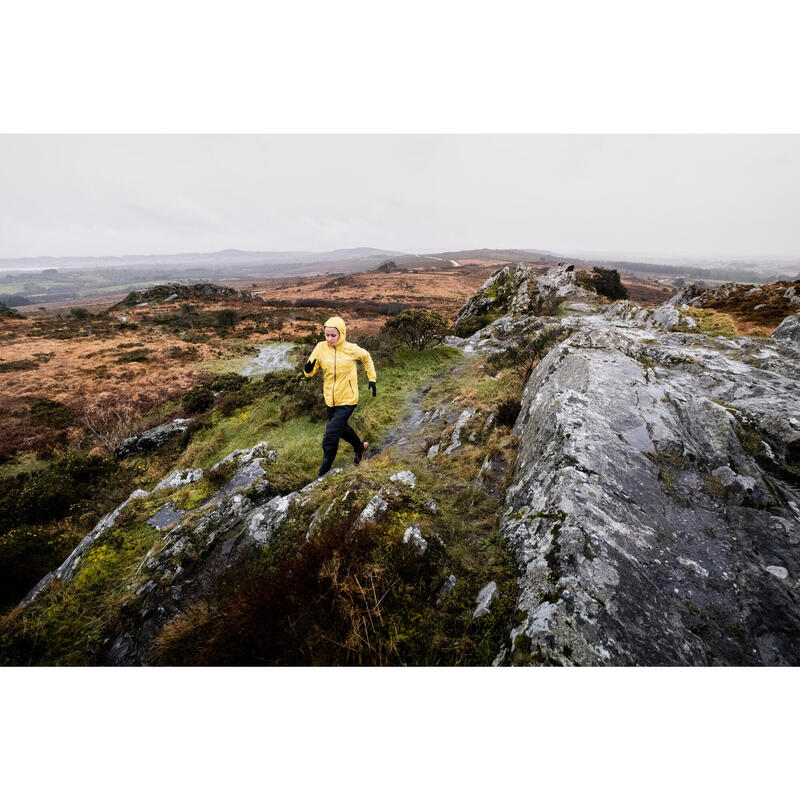 Pantalon impermeabil alergare jogging și trail KIPRUN Run 900 Rain Negru Damă 