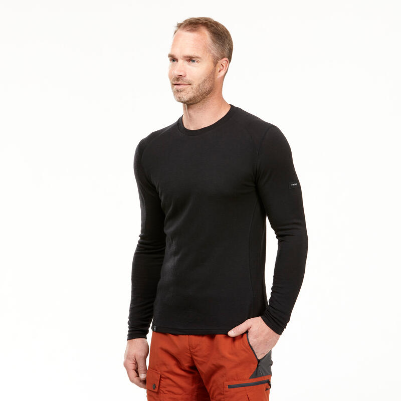 Camiseta De Lana Merino Con Cuello Alto Para Hombre, Pure Wo