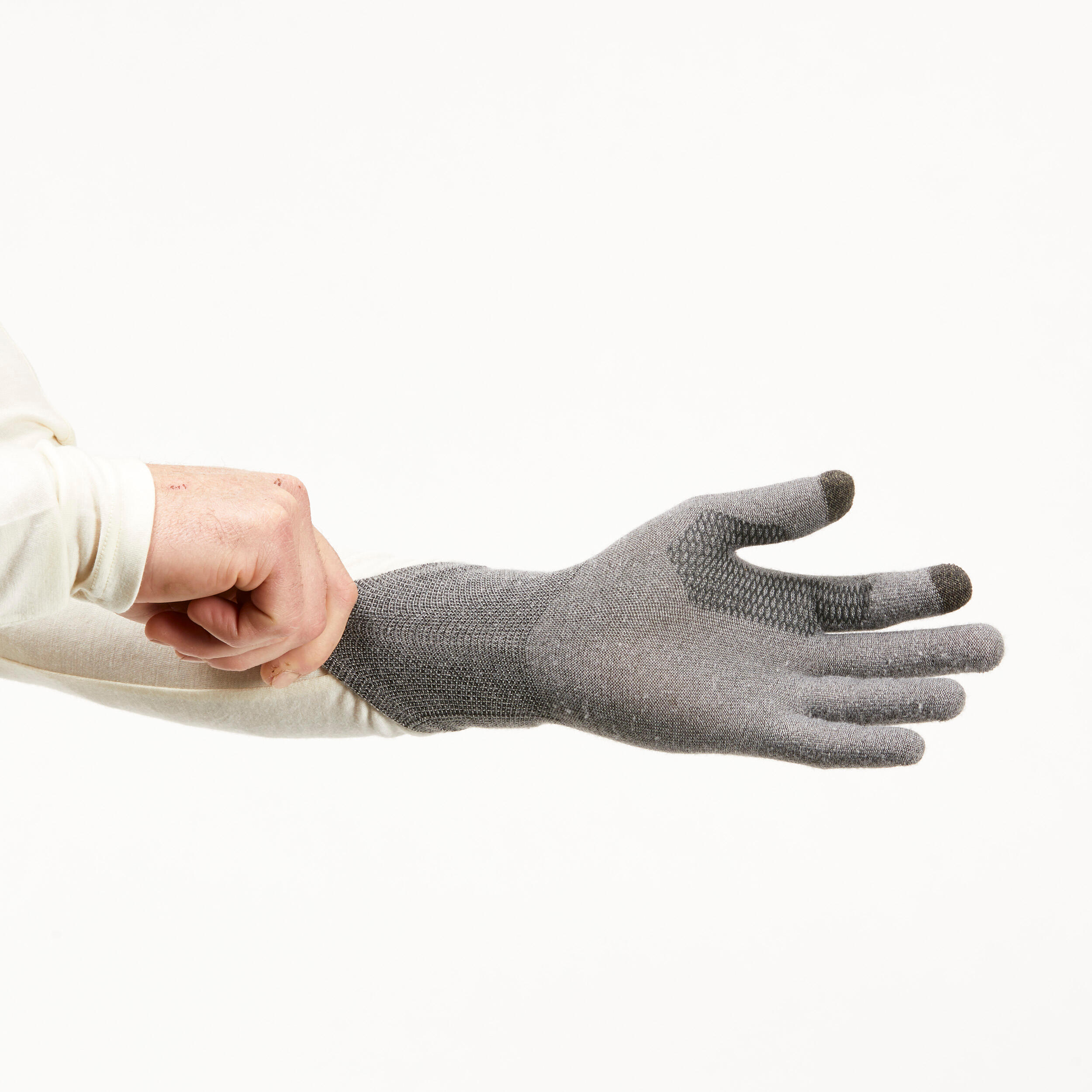 Adults’ trekking seamless liner gloves, MT500 - Black