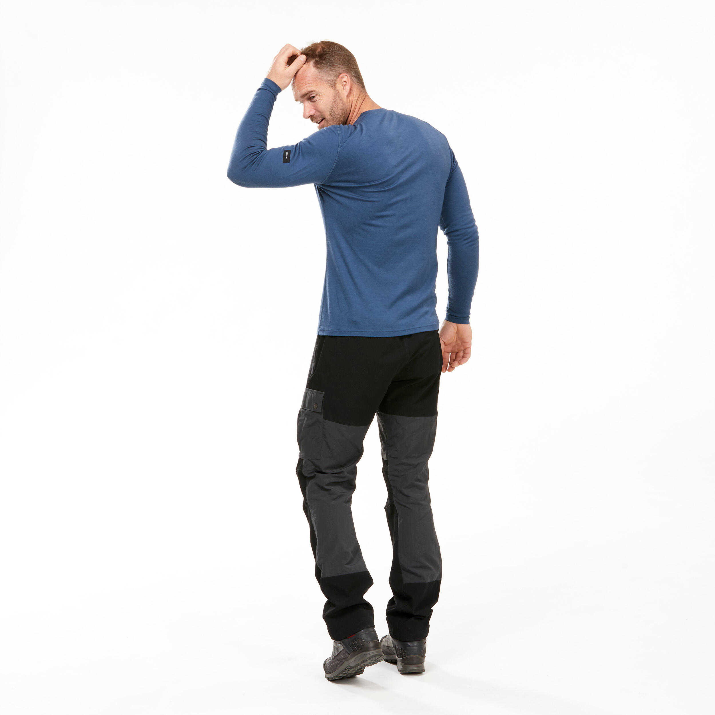 Men's Long-sleeve 100% Merino Wool T-shirt - MT500 9/10