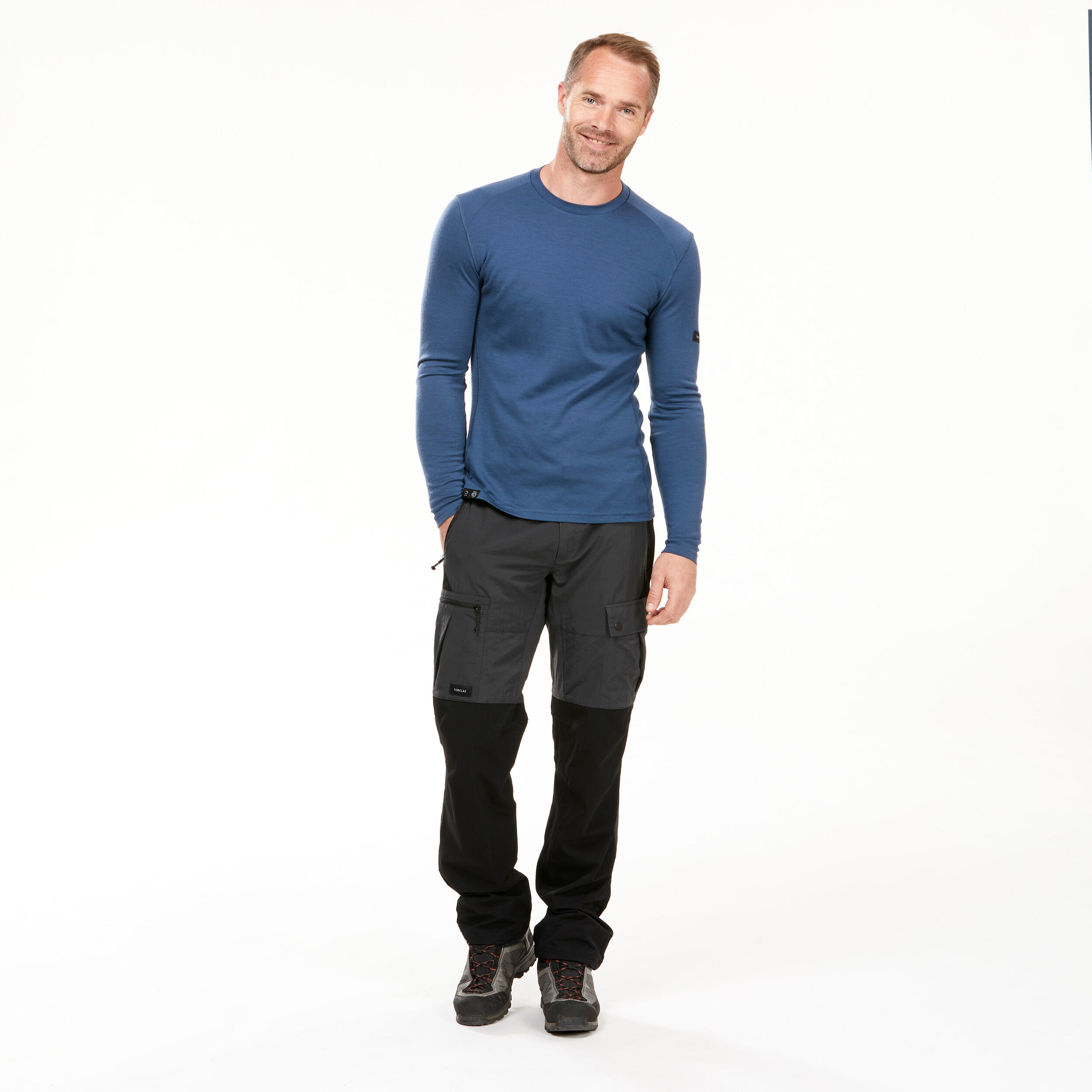 Men's Long-sleeve 100% Merino Wool T-shirt - MT500 8/10