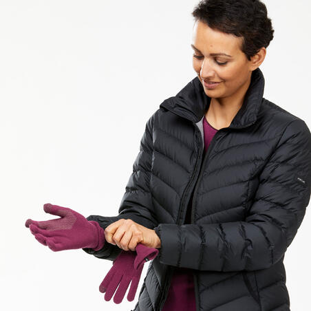 Adult Mountain Trekking Seamless Liner Gloves  - MT500 Burgundy