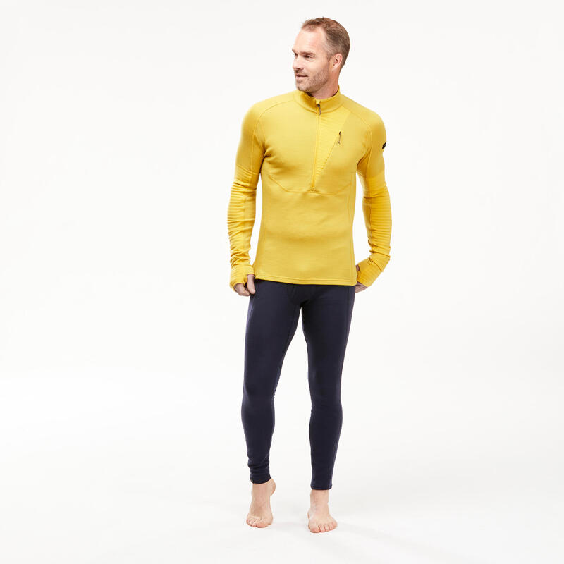 Collant/ legging sous-vêtement en laine mérinos de trek montagne Homme - MT900
