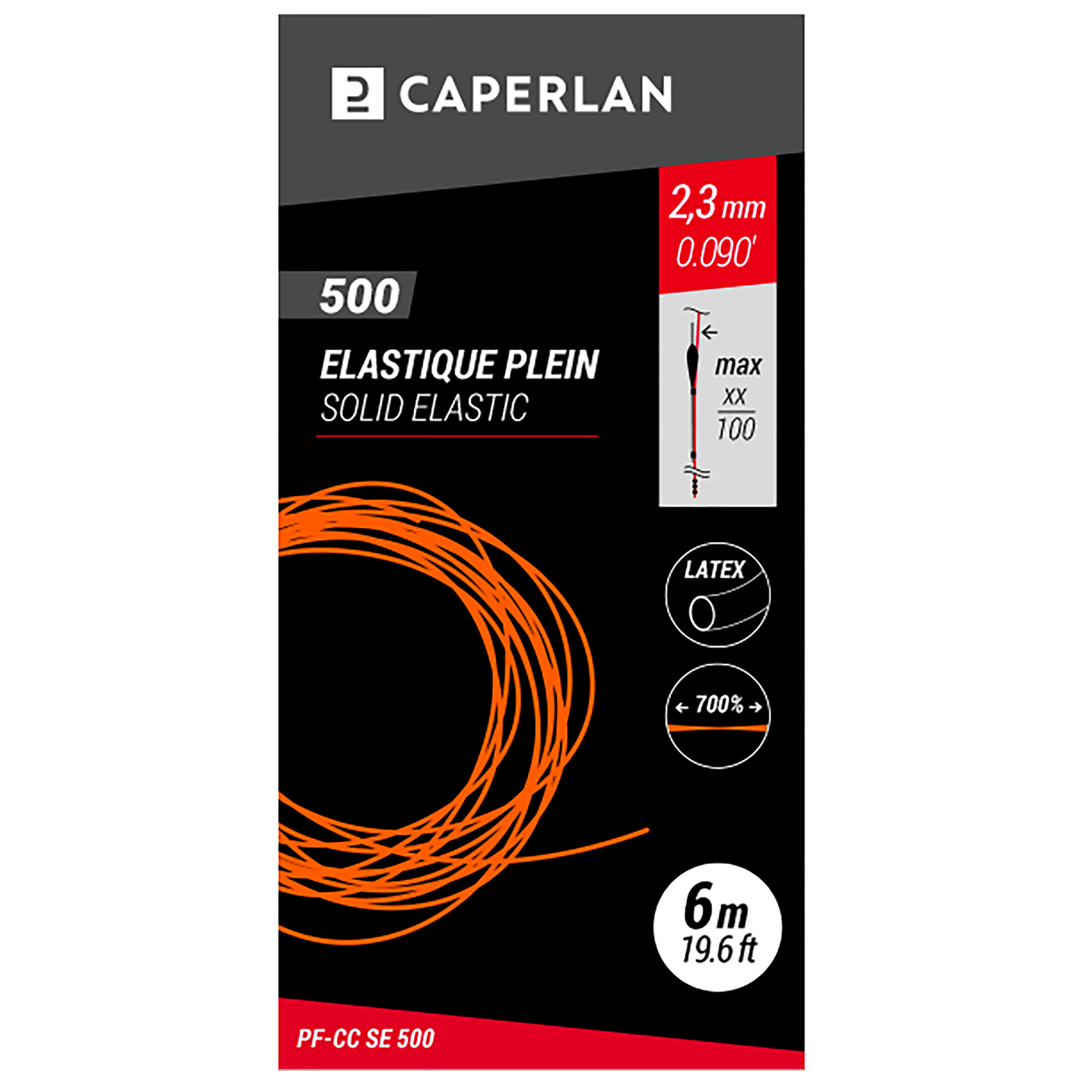 Elastico pieno in lattice PFCC SE 500 2,3mm 6m 4/8