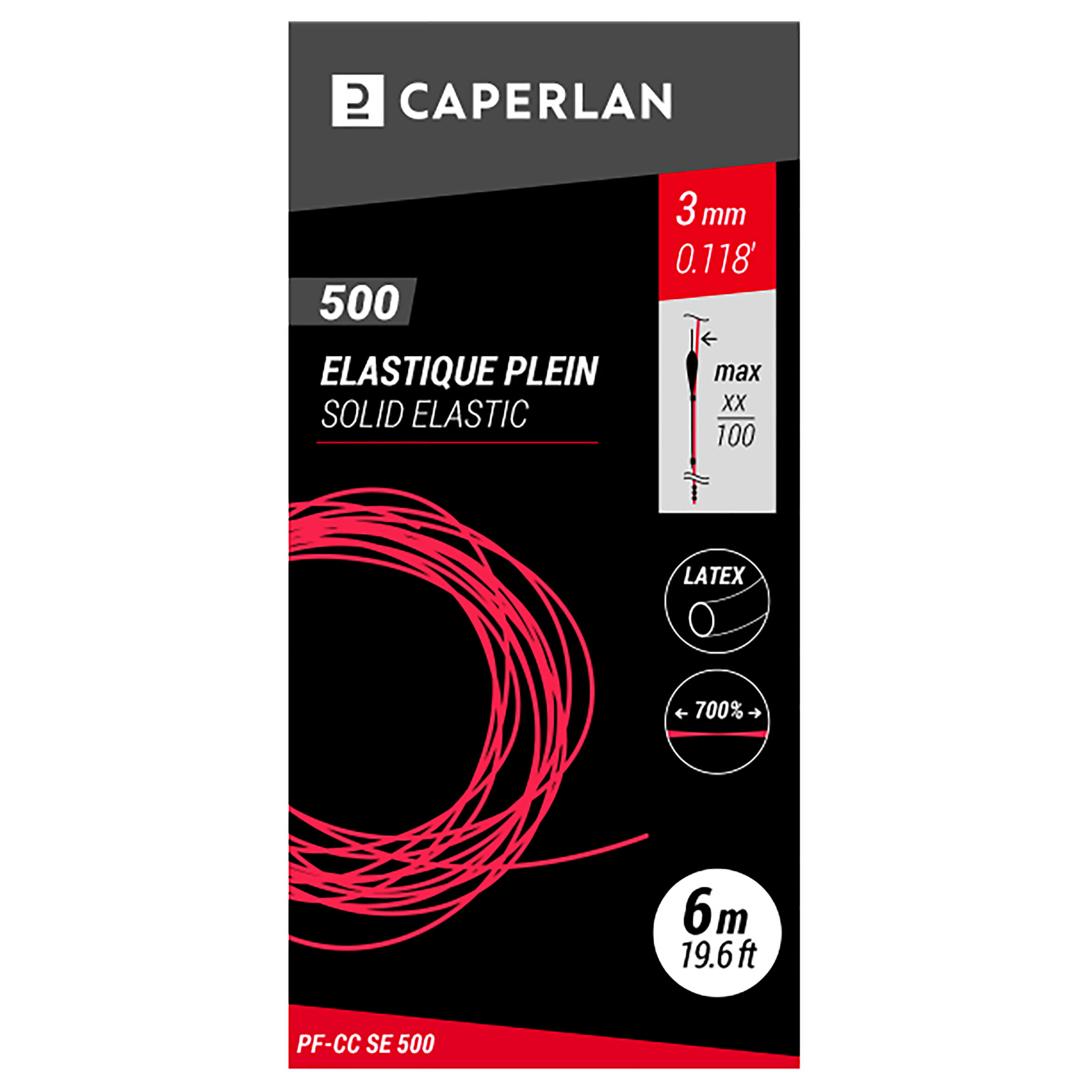 ELASTIQUE PLEIN EN LATEX PF CC SE 500 3MM 6M 4/9