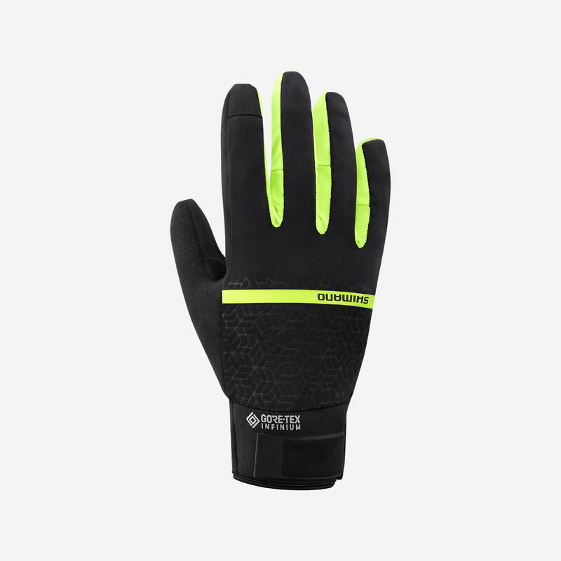 Gant vélo hiver Shimano Windstopper Yellow Reflex Velobac