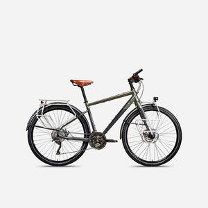 Bicicleta de trekking de viaje Riverside Touring 900 verde oscuro