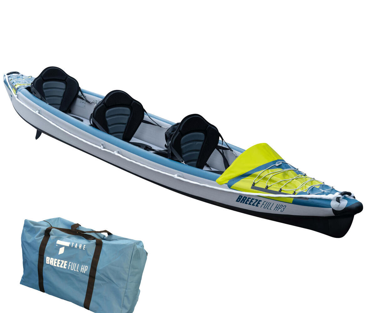 CANOA KAYAK INSUFLÁVEL YAKKAIR FULL ALTA PRESSÃO 3 LUGARES