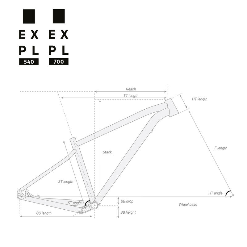 Tour-mountainbike EXPL 540 paars/zwart 29"