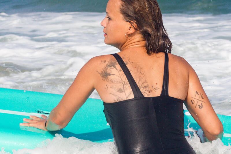 Kostium kąpielowy jednoczęściowy surfingowy damski Olaian Dora