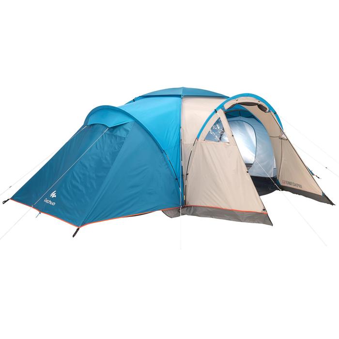 Familienzelt Stangenaufbau Arpenaz 6 3 Fur 6 Personen In 3 Kabinen Quechua Decathlon