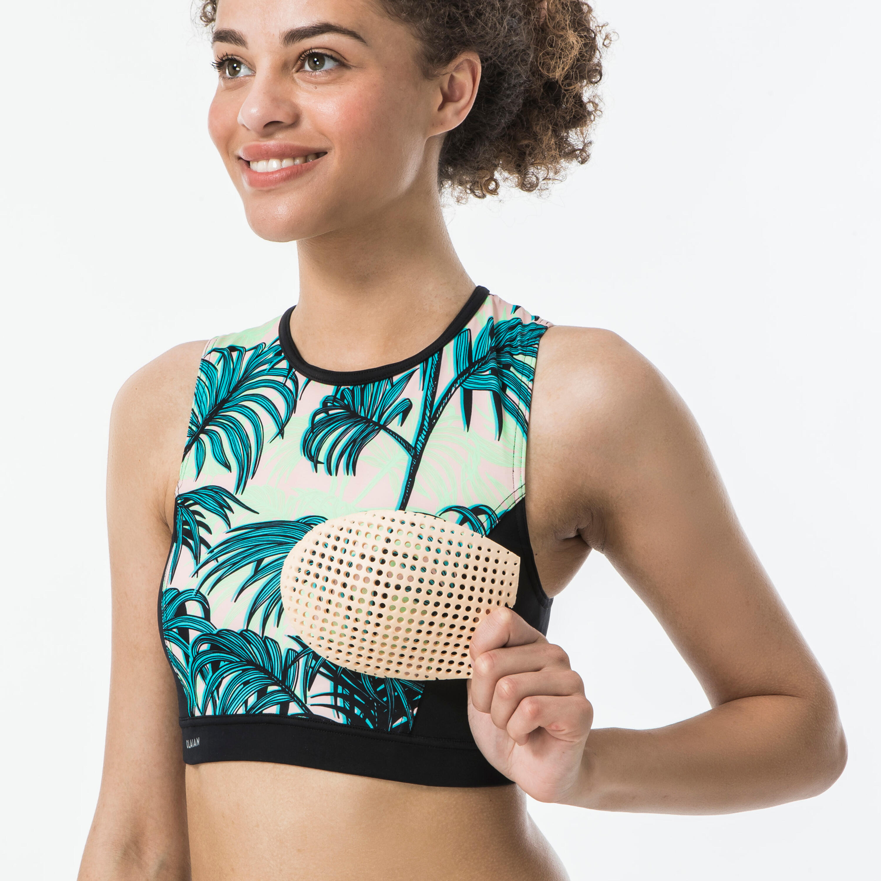 Women’s CARLA presana bikini top with back zip and detachable hydrophobic cups 6/11