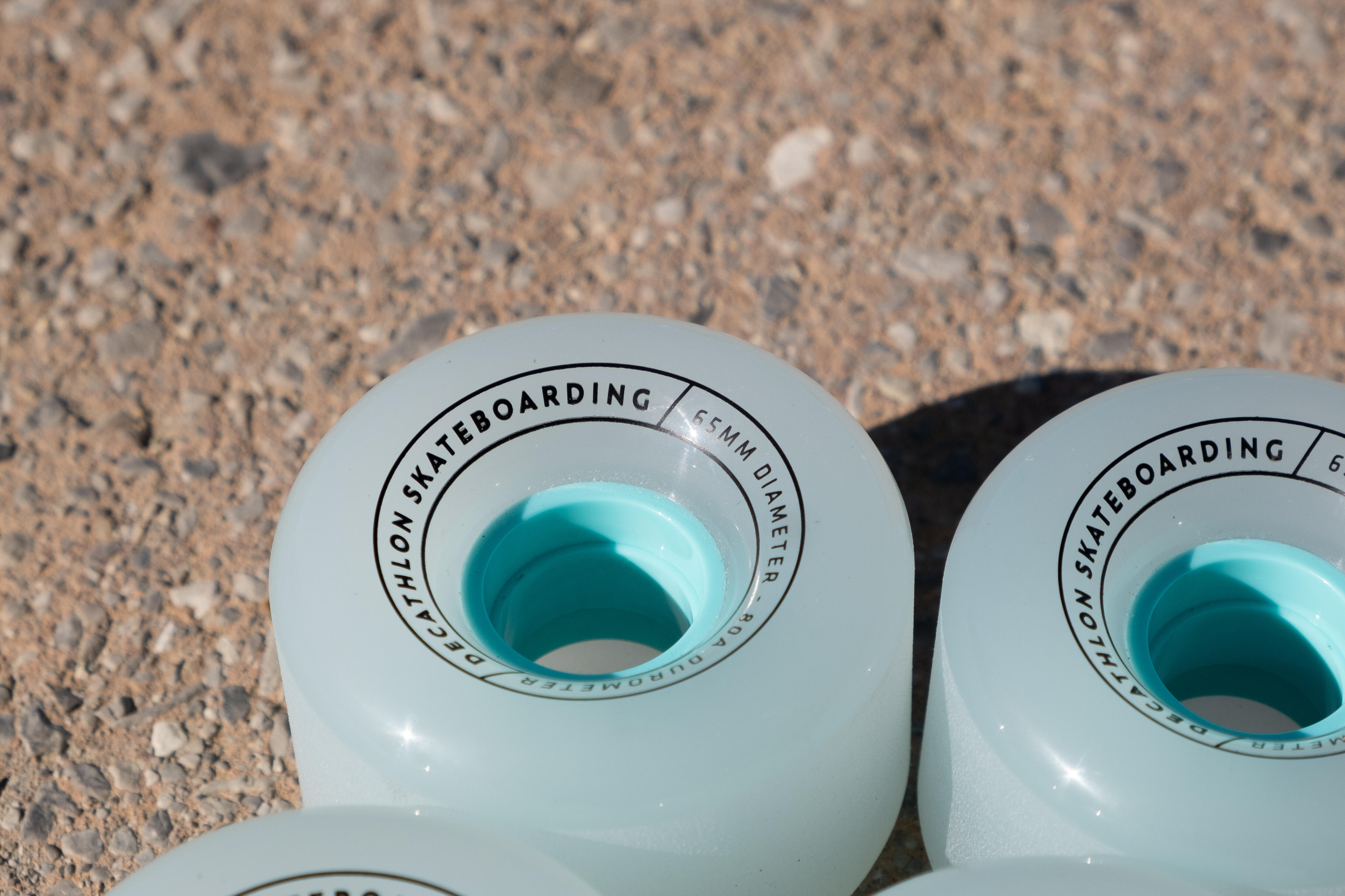 65 mm 80A Longboard Cruiser Surfskating Wheels 4-Pack  - DECATHLON