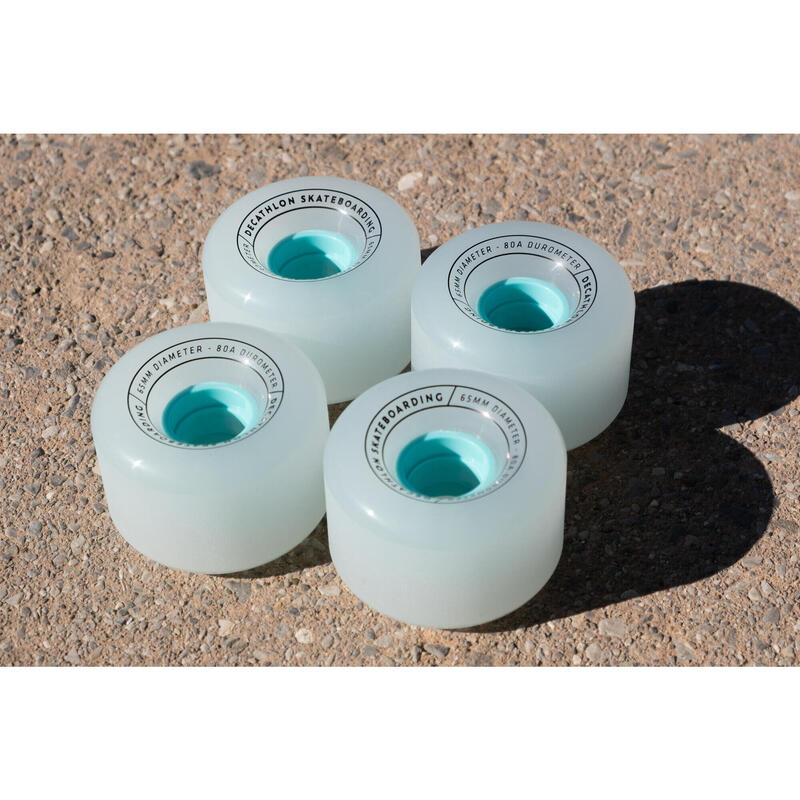 65 mm 80A Longboard Cruiser Surfskating Wheels 4-Pack - Blue