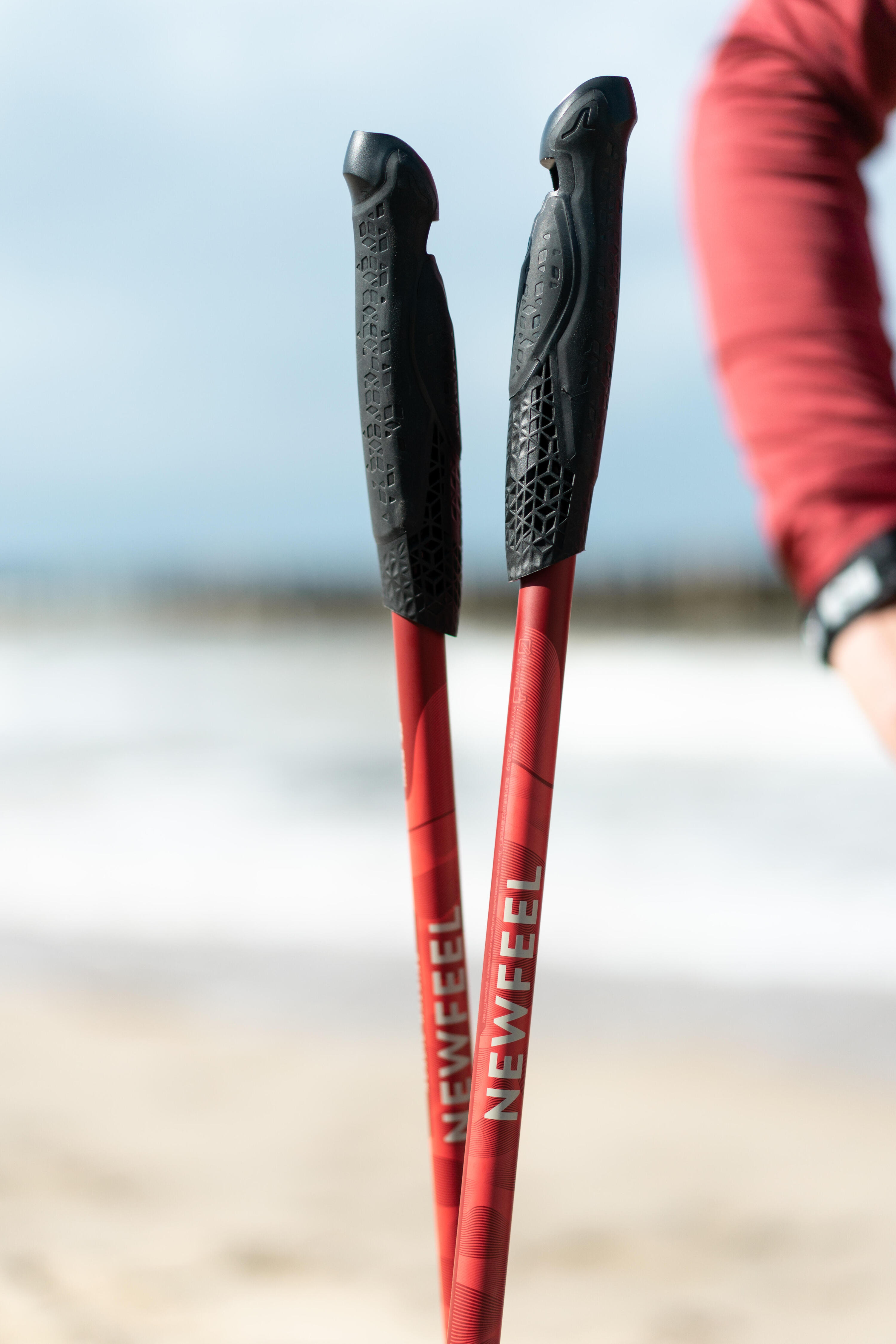 Nordic Walking Stöcke Carbon - NW P500 bordeaux 16/19