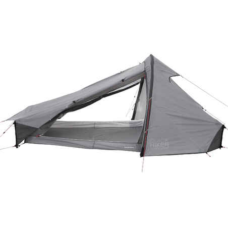 Trekking 2-Person Tent Quickhiker Ultralight - Light grey