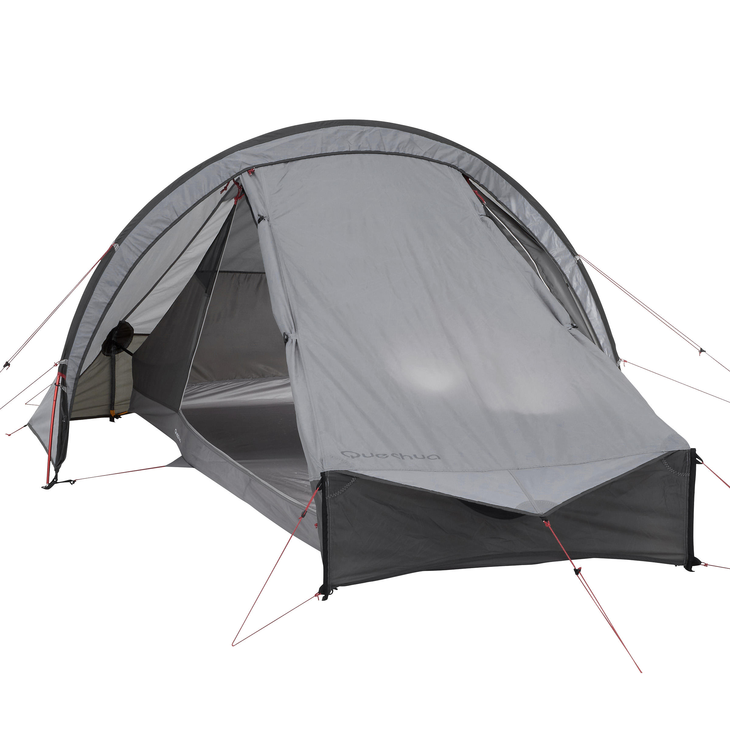 Trekking 2 Person Tent Quickhiker Ultralight Light grey Decathlon