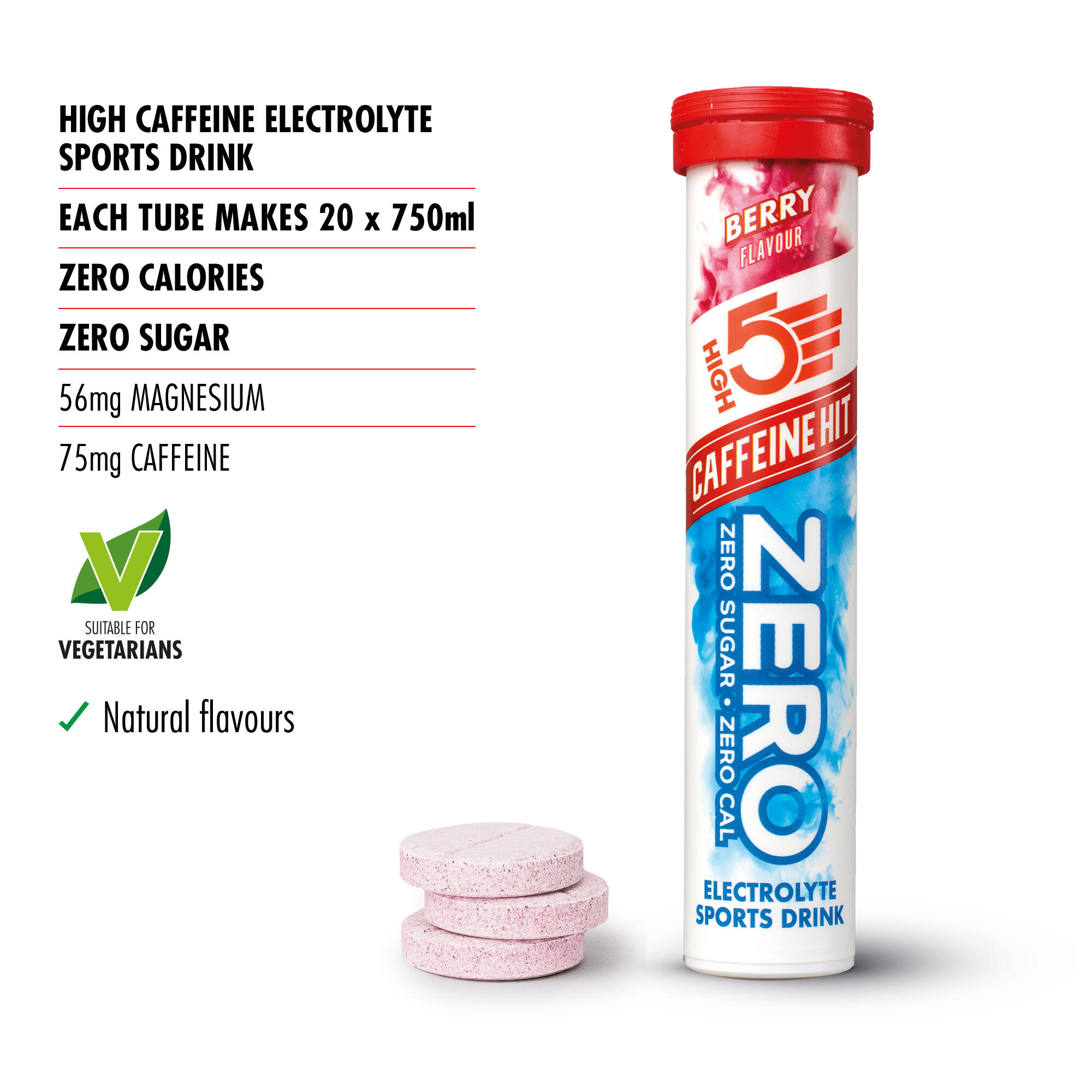ZERO Caffeine Hit Berry 20 Tabs 2/3