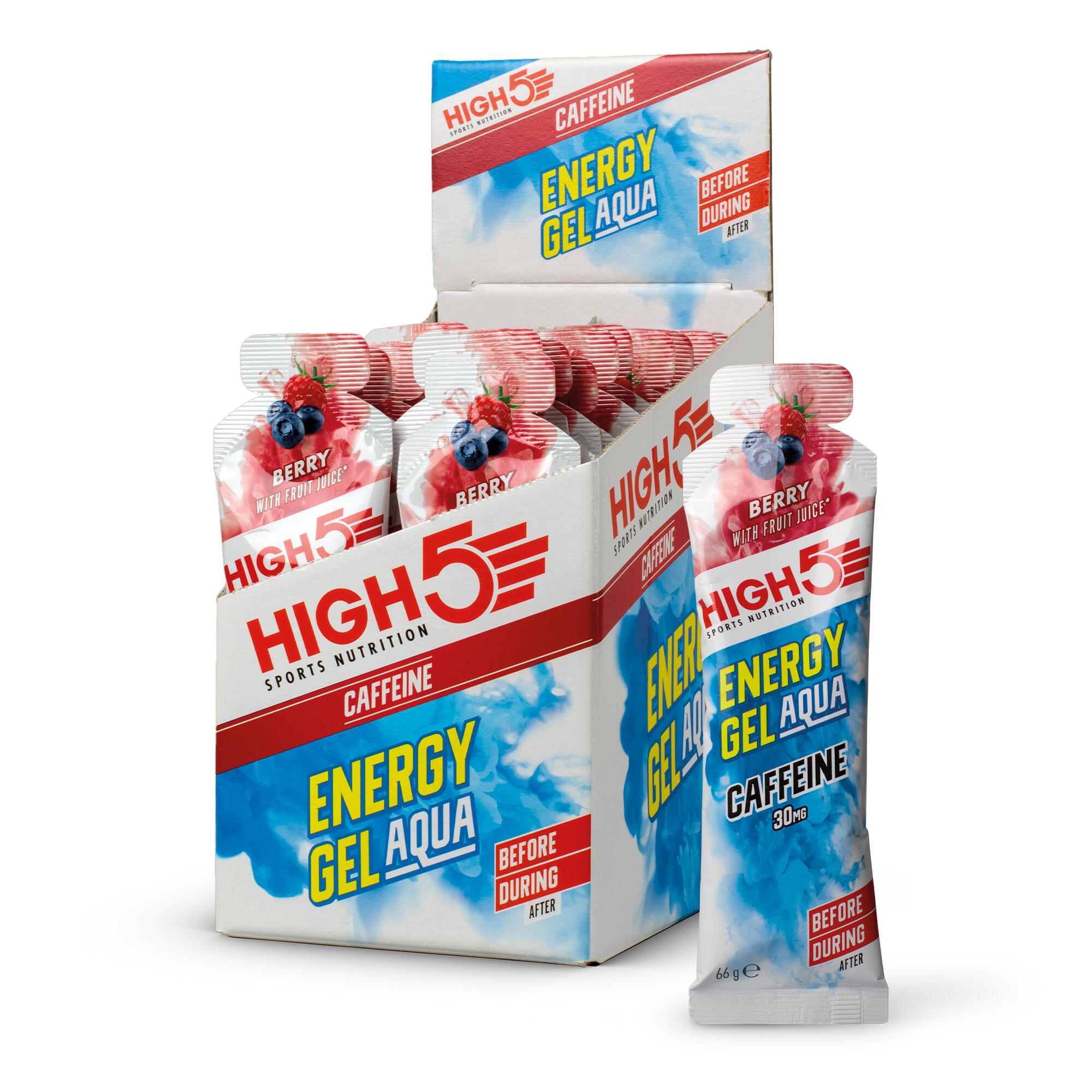 HIGH5 Energy Gel Aqua Caffeine Berry 20 x 66g