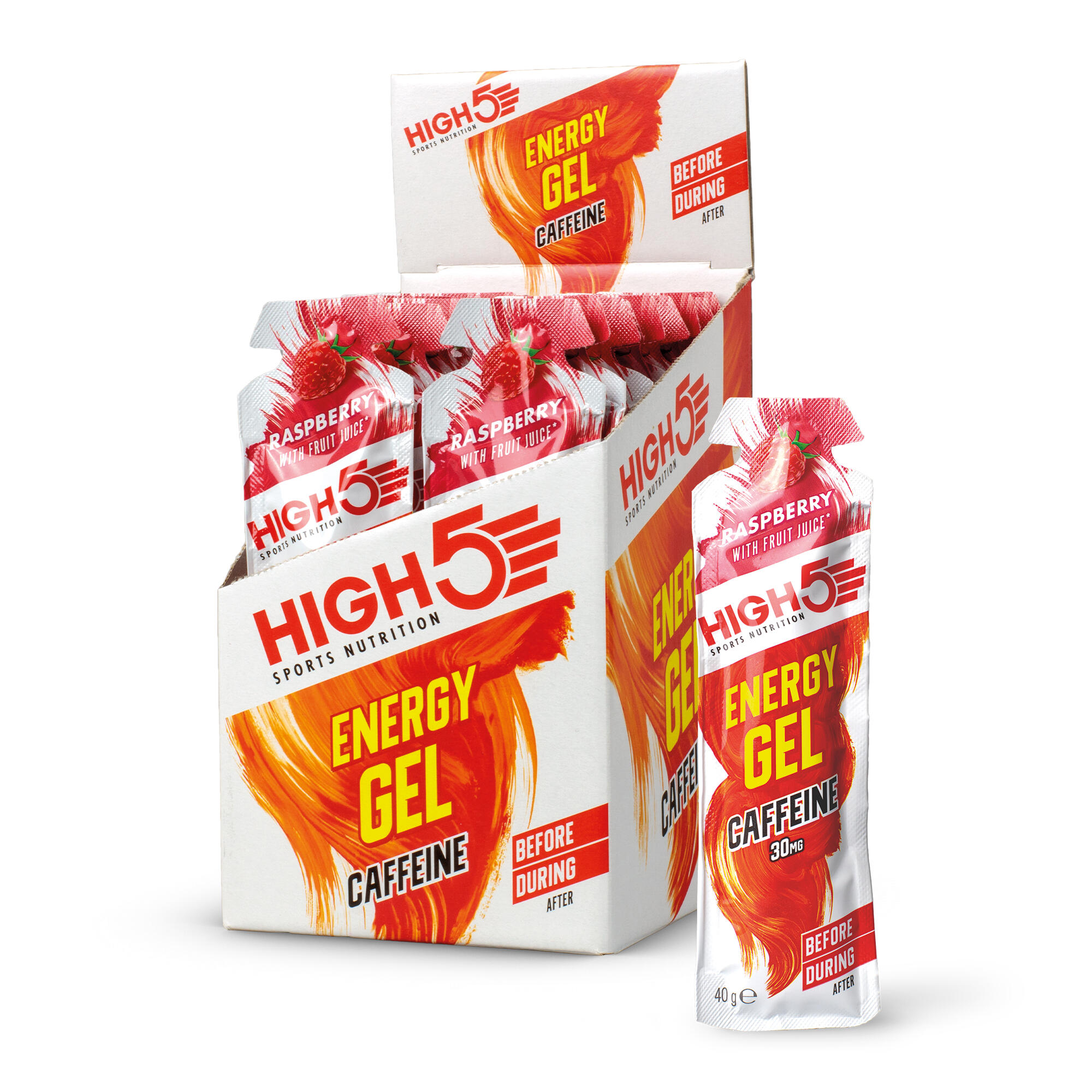 HIGH5 Energy Gel Caffeine Raspberry 20 x 40g