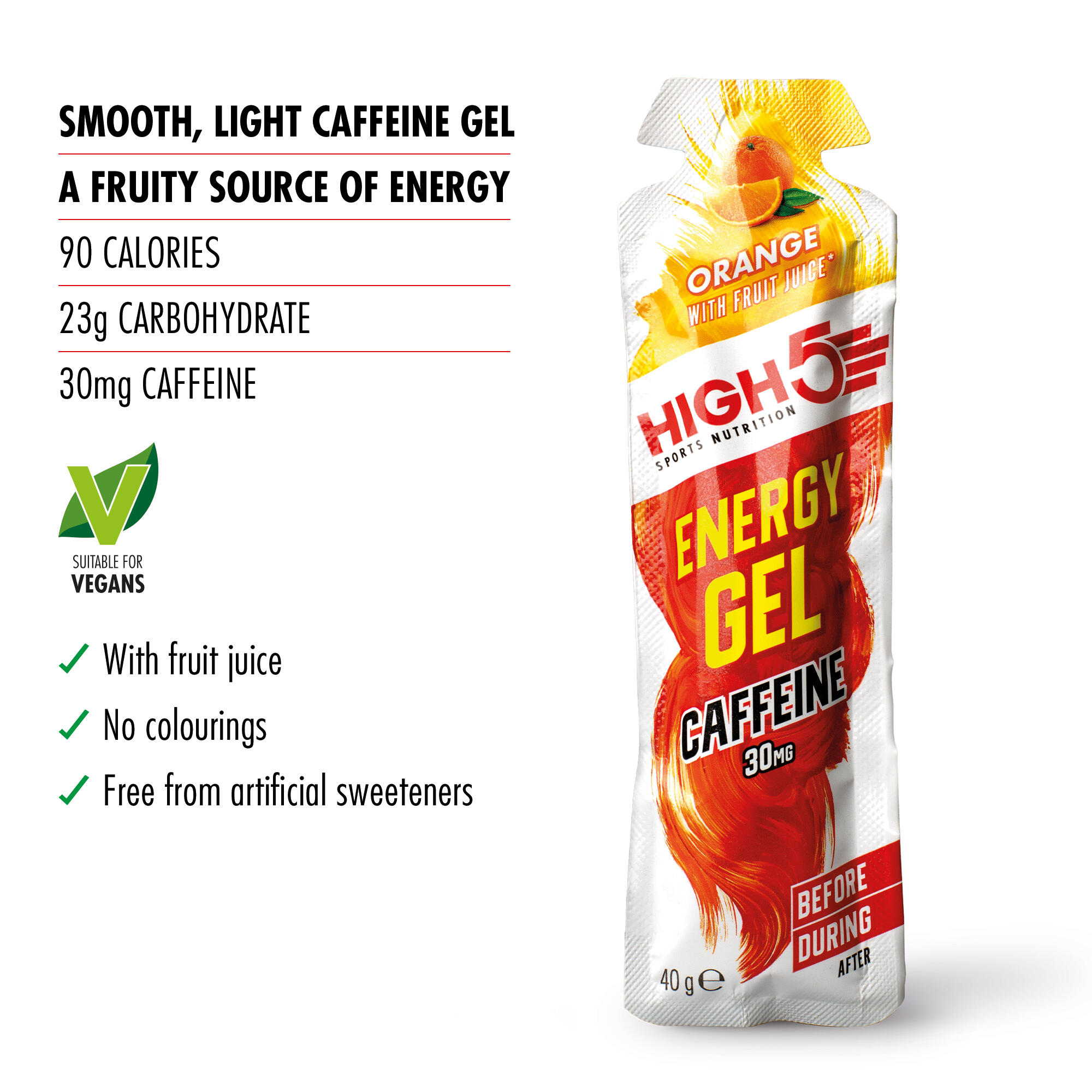 Energy Gel Caffeine Orange 20 x 40g 2/3