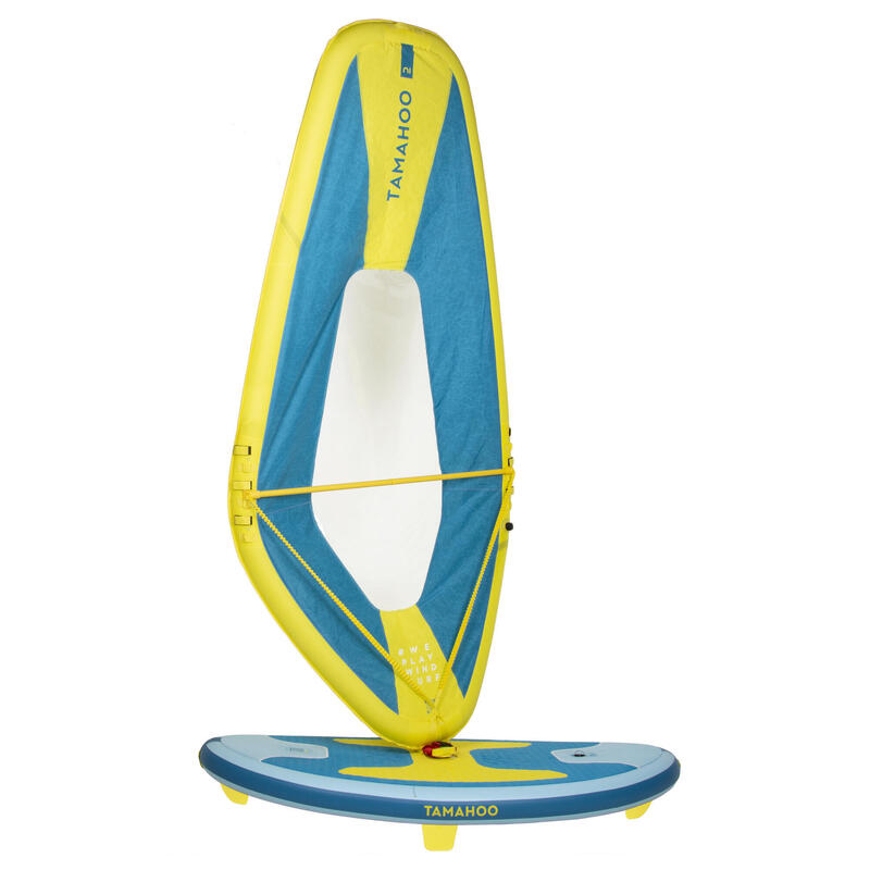 Opblaasbaar windsurfboard 100 blauw