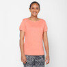 Women's Cotton Gym T-shirt Regular fit Boat neck 510 - Red