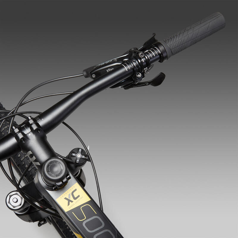 Mountainbike Cross Country Carbon- und Aluminiumrahmen XC 500 S grau 