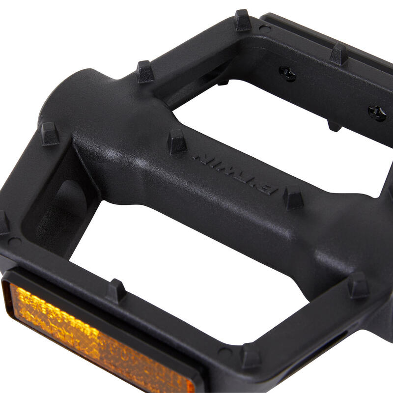 Pedale plate bicicletă MTB 520 grip Negru