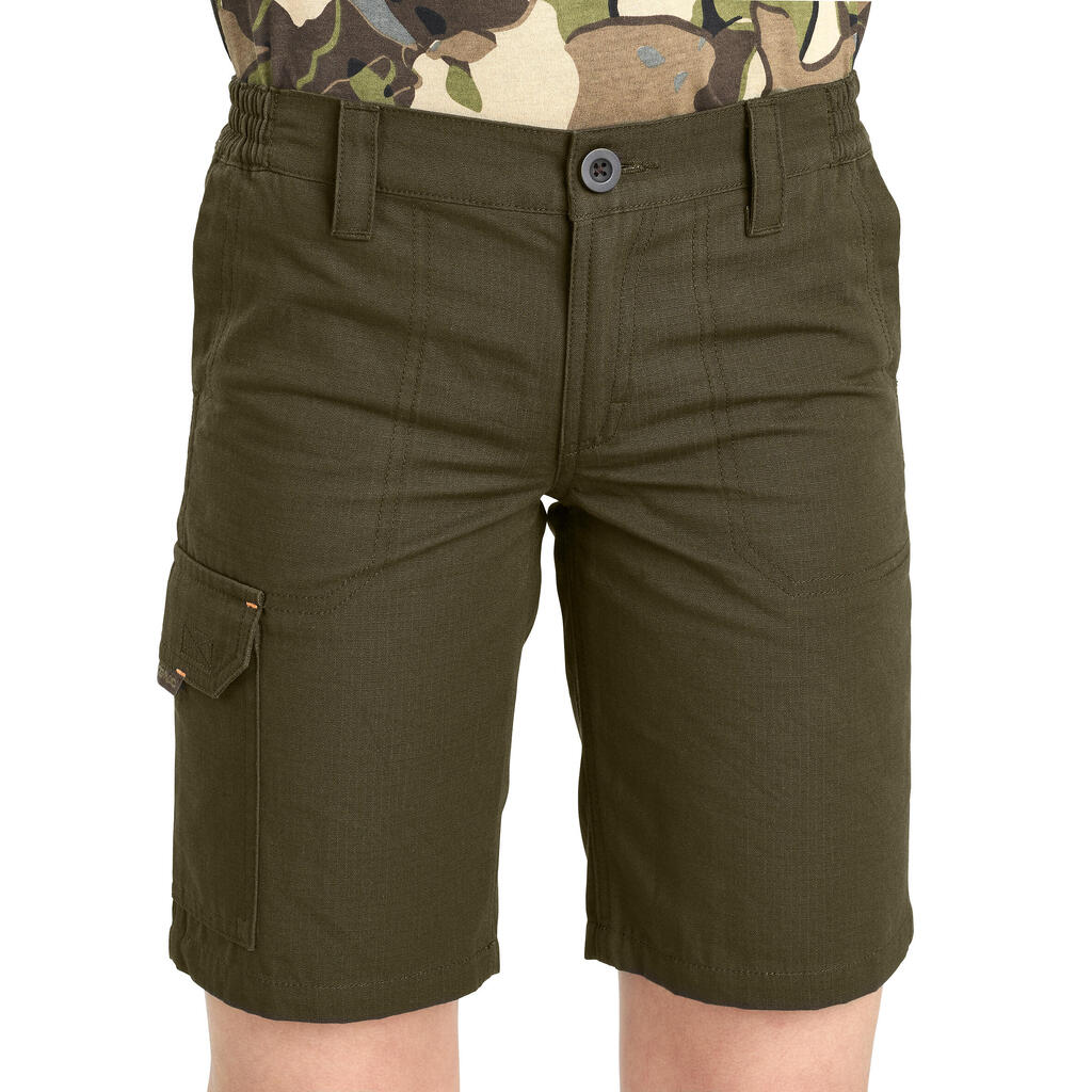 Junior hunting Bermuda shorts 500 green