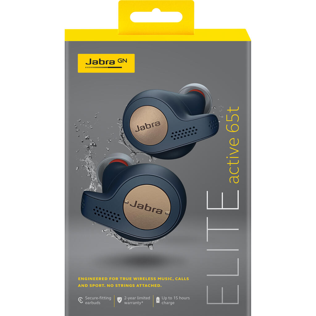 БЕЗЖИЧНИ СПОРТНИ СЛУШАЛКИ JABRA ELITE ACTIVE 65T, СИНИ