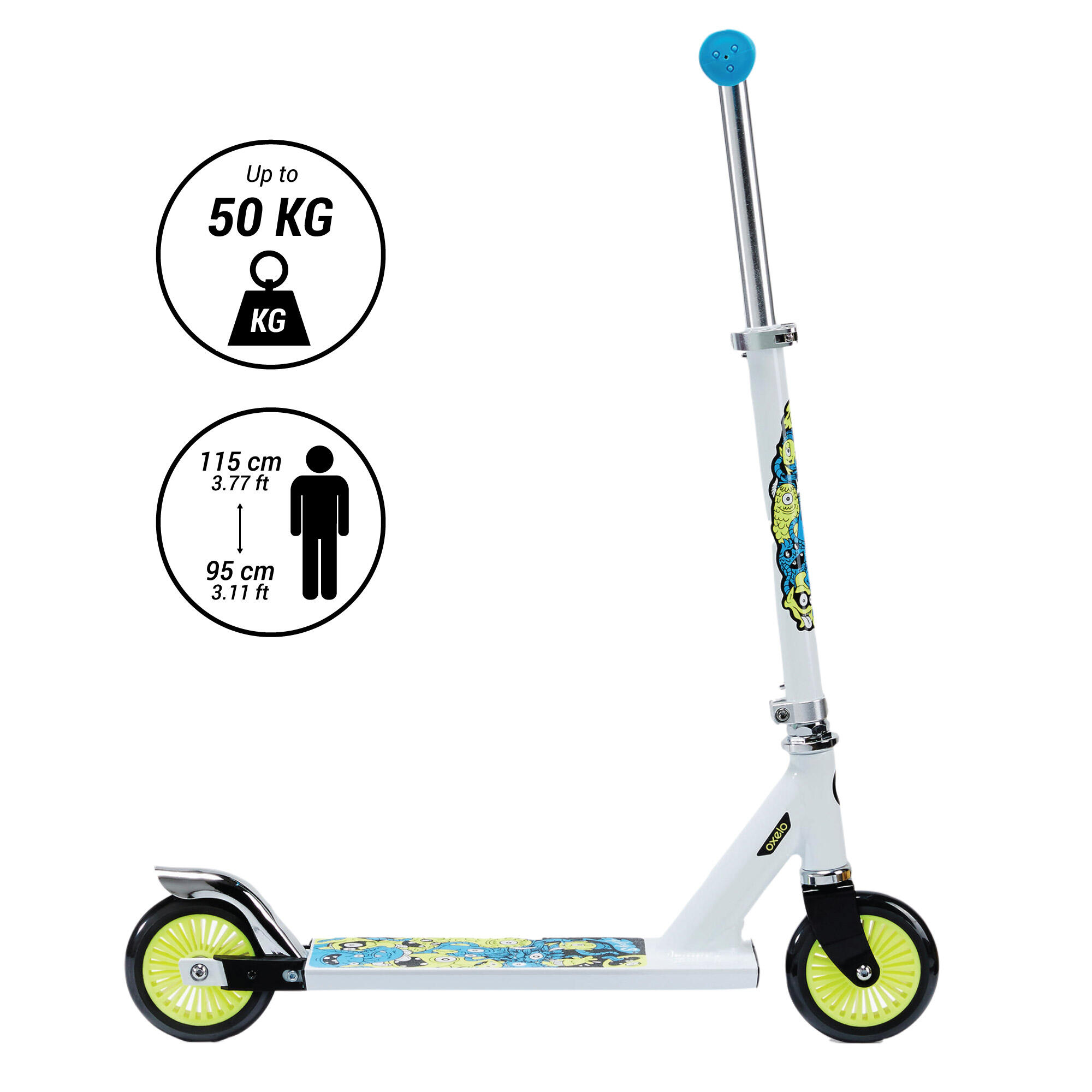 CHILDREN'S SCOOTER PLAY 3 WHITE/FLUO