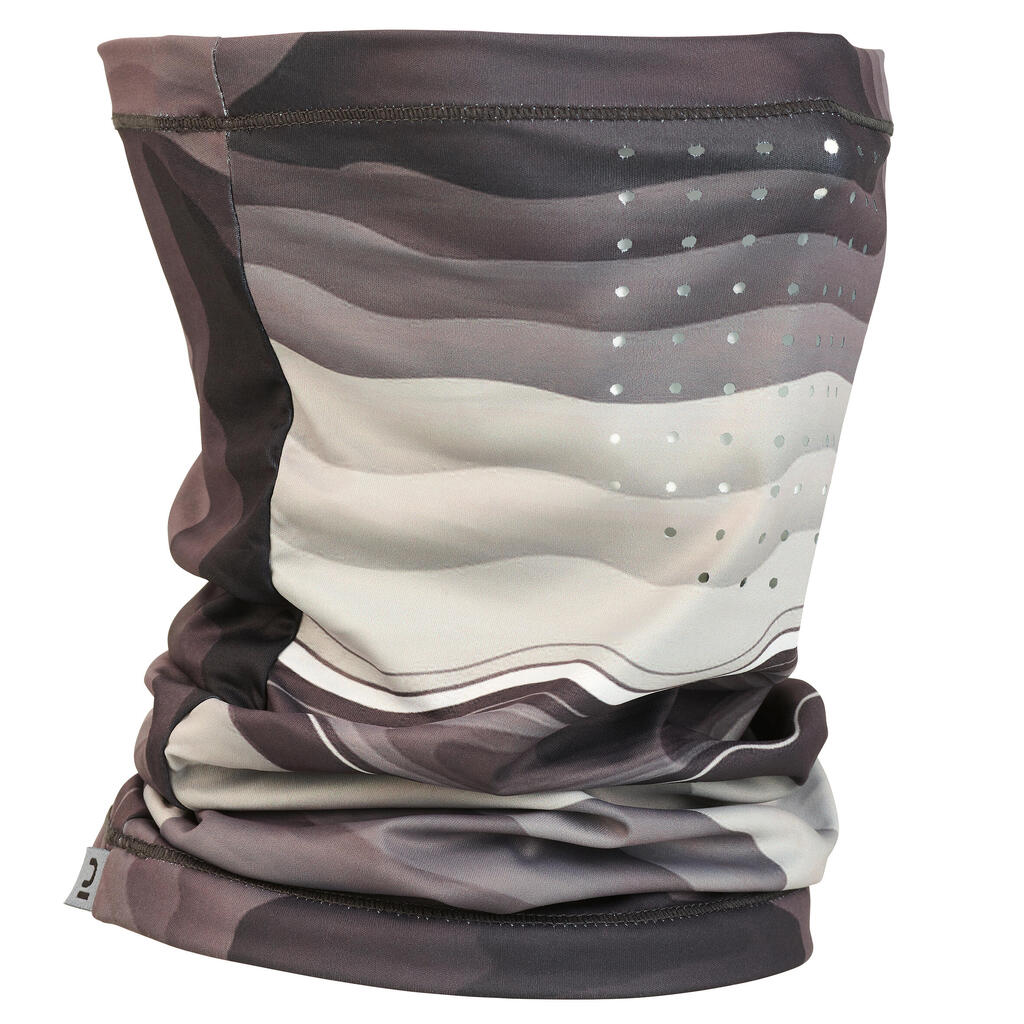 Fishing neck gaiter 500 anti-uv - grey/black