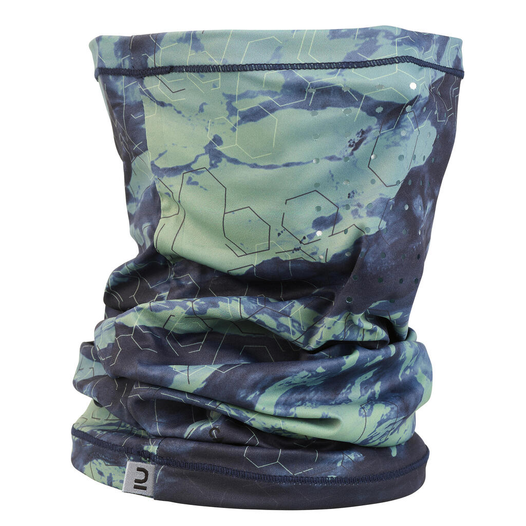 Fishing neck gaiter 500 anti-uv - blue/green