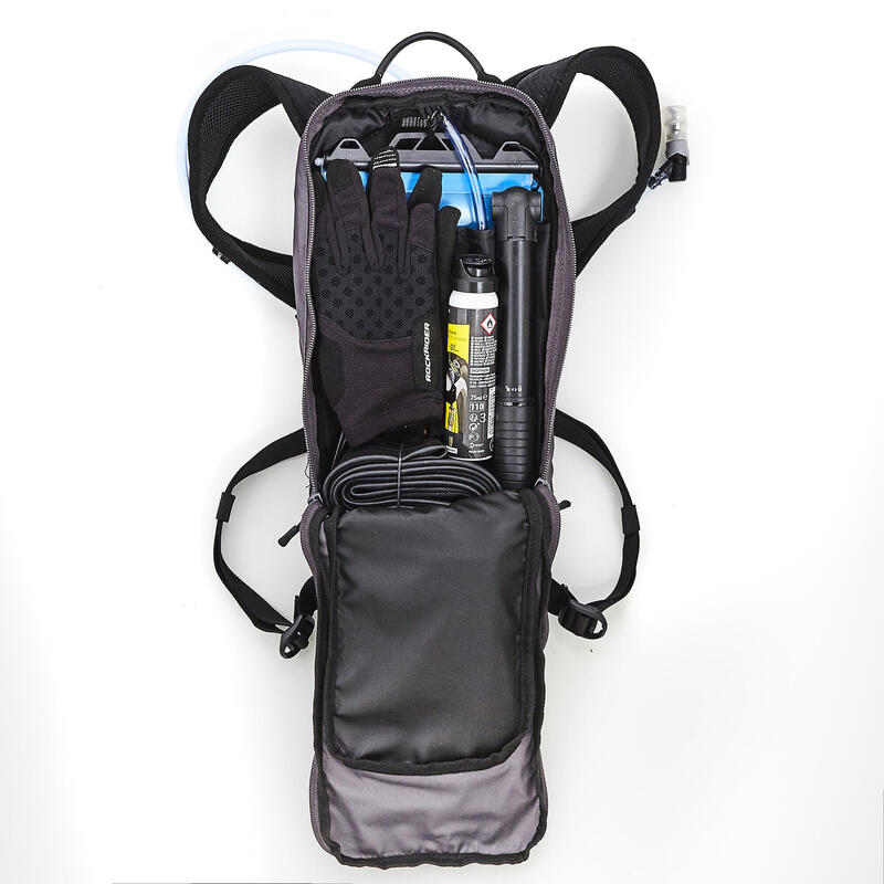 SAC À DOS HYDRATATION VTT ST 500 4L/1L eau NOIR