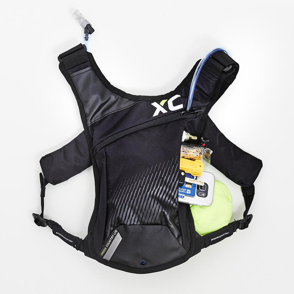 תרמיל גב לשתייה XC Light לרכיבת אופניים בהרים ל-2 ליטר/2,5 ליטר מים - שחור