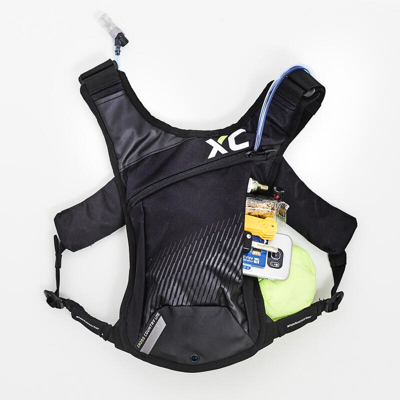 Víztartályos hátizsák MTB XC Light, 2,5 l / 2 l, fekete